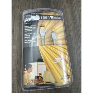8ft IEEE 1394 Cable 6-pin to 4-pin Sony i-Link & Apple Firewire computer cord